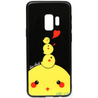 Чохол-накладка TOTO Cartoon Print Glass Case Samsung Galaxy S9 Chicken Chick