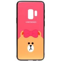 Чохол-накладка TOTO Cartoon Print Glass Case Samsung Galaxy S9 Line friends Brown
