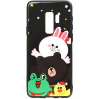 Чохол-накладка TOTO Cartoon Print Glass Case Samsung Galaxy S9 Plus Line friends all about