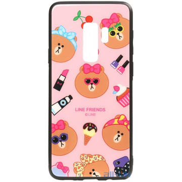 Чохол-накладка TOTO Cartoon Print Glass Case Samsung Galaxy S9 Plus Line friends Linc