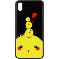 Чохол-накладка TOTO Cartoon Print Glass Case Xiaomi Redmi 7A Chicken Chick
