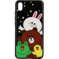Чохол-накладка TOTO Cartoon Print Glass Case Xiaomi Redmi 7A Line friends all about