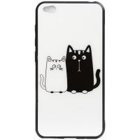 Чохол-накладка TOTO Cartoon Print Glass Case Xiaomi Redmi Go Cats White/Black