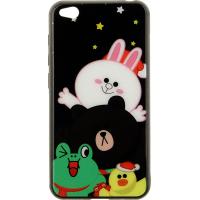 Чохол-накладка TOTO Cartoon Print Glass Case Xiaomi Redmi Go Line friends all about