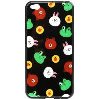 Чохол-накладка TOTO Cartoon Print Glass Case Xiaomi Redmi Go Line friends Black