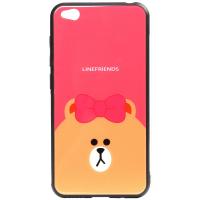 Чохол-накладка  TOTO Cartoon Print Glass Case Xiaomi Redmi Go Line friends Brown