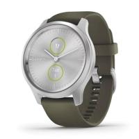 GARMIN Vivomove Style Silver Aluminum Case with Moss Silicone Band