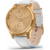 Garmin Vivomove Luxe 24K Gold PVD Stainless Steel Case with White Italian Leather Band (010-02240-08) — інтернет магазин All-Ok. фото 1