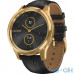 GARMIN Vivomove Luxe 24K Gold PVD Stainless Steel Case with Black Embossed Italian Leather Band — інтернет магазин All-Ok. фото 1