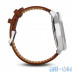 Garmin Vivomove HR Premium Silver Stainless Steel Case with Dark Brown Embossed Italian Leather Band (010-0 — інтернет магазин All-Ok. фото 5