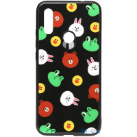 Чохол-накладка TOTO Cartoon Print Glass Case Xiaomi Redmi 7 Line friends Black