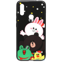 Чохол-накладка TOTO Cartoon Print Glass Case Xiaomi Redmi 7 Line friends all about
