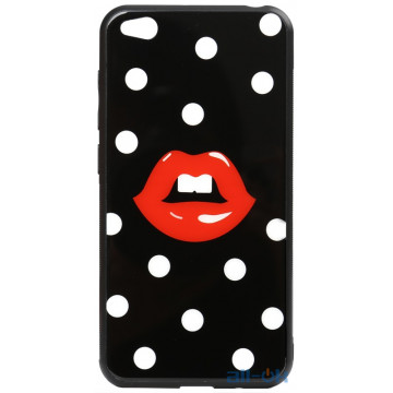 Чохол-накладка TOTO Cartoon Print Glass Case Xiaomi Redmi Go Red Lips