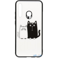 Чохол-накладка TOTO Cartoon Print Glass Case Huawei P Smart Z Cats White/Black