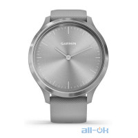 Garmin Vivomove 3 Silver Stainless Steel Bezel w. Powder Gray and Silicone B. (010-02239-00) 