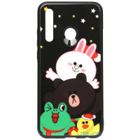Чохол-накладка TOTO Cartoon Print Glass Case Huawei P Smart Plus 2019 Line friends all about