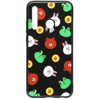 Чохол-накладка TOTO Cartoon Print Glass Case Huawei P Smart Plus 2019 Line friends Black