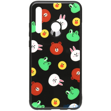 Чохол-накладка TOTO Cartoon Print Glass Case Huawei P Smart Plus 2019 Line friends Black
