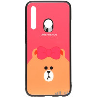 Чохол-накладка TOTO Cartoon Print Glass Case Huawei P Smart Plus 2019 Line friends Brown