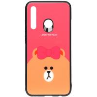Чохол-накладка TOTO Cartoon Print Glass Case Huawei P Smart Plus 2019 Line friends Brown