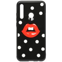 Чохол-накладка TOTO Cartoon Print Glass Case Huawei P Smart Plus 2019 Red Lips