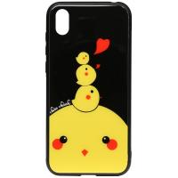 Чохол-накладка  TOTO Cartoon Print Glass Case Huawei Y5 2019 Chicken Chick