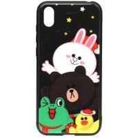 Чохол-накладка TOTO Cartoon Print Glass Case Huawei Y5 2019 Line friends all about