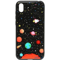 Чохол-накладка TOTO Cartoon Print Glass Case Huawei Y5 2019 Planets