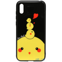 Чохол-накладка TOTO Cartoon Print Glass Case Huawei Y6 2019 Chicken Chick