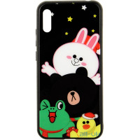 Чохол-накладка TOTO Cartoon Print Glass Case Huawei Y6 2019 Line friends all about