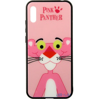 Чохол-накладка TOTO Cartoon Print Glass Case Huawei Y6 2019 Pink Panther