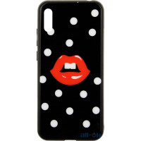 Чохол-накладка TOTO Cartoon Print Glass Case Huawei Y6 2019 Red Lips