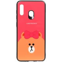 Чохол-накладка TOTO Cartoon Print Glass Case Huawei Y7 2019 Line friends Brown
