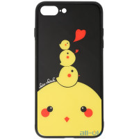 Чохол-накладка TOTO Cartoon Print Glass Case Apple iPhone 7 Plus/8 Plus Chicken Chick