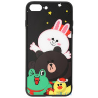 Чохол-накладка TOTO Cartoon Print Glass Case Apple iPhone 7 Plus/8 Plus Line friends all about