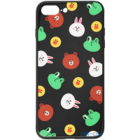 Чохол-накладка TOTO Cartoon Print Glass Case Apple iPhone 7 Plus/8 Plus Line friends all about
