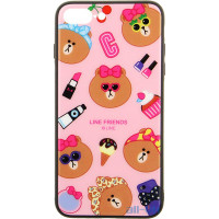 Чохол-накладка TOTO Cartoon Print Glass Case Apple iPhone 7 Plus/8 Plus Line friends Linc