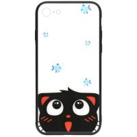 Чохол-накладка TOTO Cartoon Print Glass Case Apple iPhone 7/8 Cat and fish