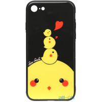 Чохол-накладка TOTO Cartoon Print Glass Case Apple iPhone 7/8 Chicken Chick