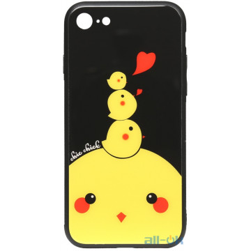 Чохол-накладка TOTO Cartoon Print Glass Case Apple iPhone 7/8 Chicken Chick