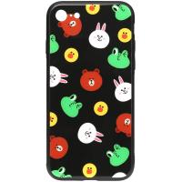 Чохол-накладка TOTO Cartoon Print Glass Case Apple iPhone 7/8 Line friends Black