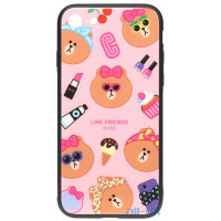 Чохол-накладка TOTO Cartoon Print Glass Case Apple iPhone 7/8 Line friends Linc