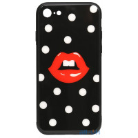 Чохол-накладка TOTO Cartoon Print Glass Case Apple iPhone 7/8 Red Lips