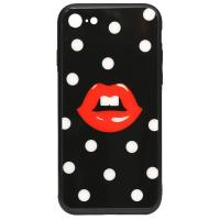 Чохол-накладка TOTO Cartoon Print Glass Case Apple iPhone 7/8 Red Lips