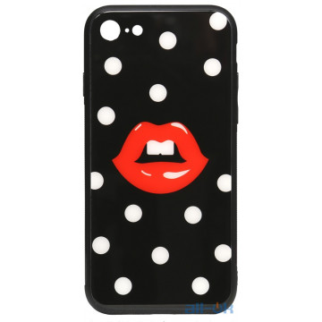 Чохол-накладка TOTO Cartoon Print Glass Case Apple iPhone 7/8 Red Lips