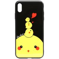 Чохол-накладка TOTO Cartoon Print Glass Case Apple iPhone X/XS Chicken Chick