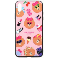 Чохол-накладка TOTO Cartoon Print Glass Case Apple iPhone X/XS Line friends Linc