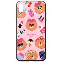 Чохол-накладка TOTO Cartoon Print Glass Case Apple iPhone X/XS Line friends Linc