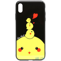 Чохол-накладка TOTO Cartoon Print Glass Case Apple iPhone XS Max Chicken Chick
