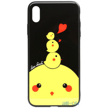 Чохол-накладка TOTO Cartoon Print Glass Case Apple iPhone XS Max Chicken Chick